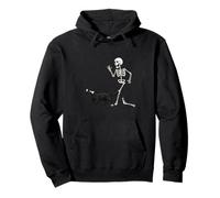 Funny Halloween Flat-Coated Retriever and Skeleton Sweat à Capuche