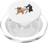 Funny Halloween Golden Retriever Dog and The Reaper PopSockets PopGrip pour MagSafe