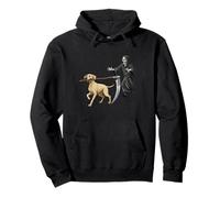 Funny Halloween Labrador Dog and The Reaper Sweat à Capuche