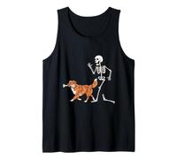 Funny Halloween Nova Scotia Retriever and Skeleton Débardeur