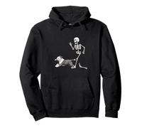 Funny Halloween Old English Sheepdog and Skeleton Sweat à Capuche