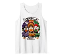 Funny Halloween Thanksgiving Christmas Gnomes Holiday Mashup Débardeur