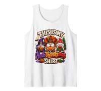 Funny Halloween Thanksgiving Christmas Gnomes Holiday Mashup Débardeur