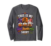 Funny Halloween Thanksgiving Christmas Gnomes Holiday Mashup Manche Longue