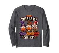 Funny Halloween Thanksgiving Christmas Gnomes Holiday Mashup Manche Longue