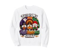 Funny Halloween Thanksgiving Christmas Gnomes Holiday Mashup Sweatshirt