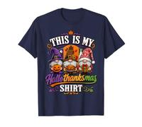 Funny Halloween Thanksgiving Christmas Gnomes Holiday Mashup T-Shirt