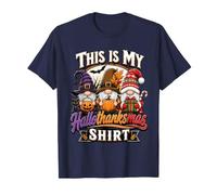 Funny Halloween Thanksgiving Christmas Gnomes Holiday Mashup T-Shirt