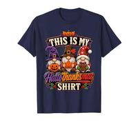 Funny Halloween Thanksgiving Christmas Gnomes Holiday Mashup T-Shirt