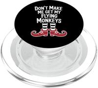Funny Halloween Witch Don't Make Me Get My Flying Monkeys PopSockets PopGrip pour MagSafe