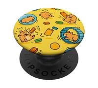 Funny Hamster Cartoon Chaos Animal Meltdown Meme Art PopSockets PopGrip Adhésif