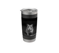 Funny Hamster Flipping Off Middle Finger On Security Camera Gobelet isotherme en acier inoxydable double paroi