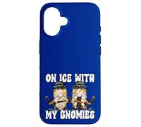 Funny Hanging with My Gnomies on Ice Hockey GNOME Graphic Coque pour iPhone 16
