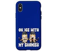 Funny Hanging with My Gnomies on Ice Hockey GNOME Graphic Coque pour iPhone X/XS