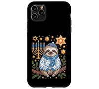 Funny Hanukkah Jewish Sloth Menorah Star Dreidel Coque pour iPhone 11 Pro Max