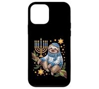 Funny Hanukkah Jewish Sloth Menorah Star Dreidel Coque pour iPhone 12 Mini