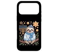Funny Hanukkah Jewish Sloth Menorah Star Dreidel Coque pour iPhone 17 Pro Max