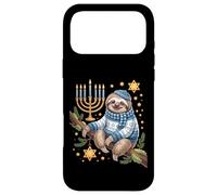 Funny Hanukkah Jewish Sloth Menorah Star Dreidel Coque pour iPhone 17 Pro Max