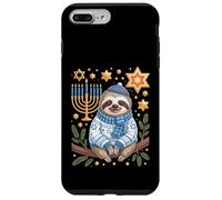 Funny Hanukkah Jewish Sloth Menorah Star Dreidel Coque pour iPhone 7 Plus/8 Plus