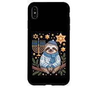 Funny Hanukkah Jewish Sloth Menorah Star Dreidel Coque pour iPhone XS Max