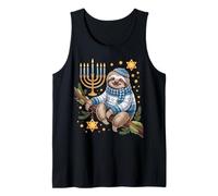 Funny Hanukkah Jewish Sloth Menorah Star Dreidel Débardeur