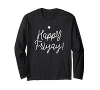 Funny Happy Fri-Yay Friday Lovers Fun Teacher Manche Longue