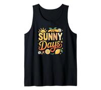 Funny Happy Sunny Summer Days Spring Groovy Women Floral Débardeur