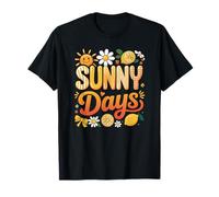 Funny Happy Sunny Summer Days Spring Groovy Women Floral T-Shirt