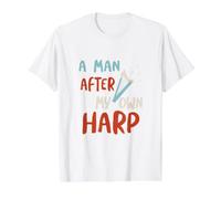 Funny Harp Pun, Un Homme après ma Propre Harpe T-Shirt Graphique avec Valeur, Homme, Blanc, L