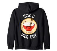 Funny Have A Rice Day Kawaii Adorable Bol à Riz Sweat à Capuche