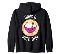 Funny Have A Rice Day Kawaii Adorable Bol à Riz Sweat à Capuche