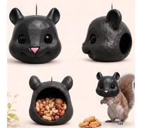 Funny Head Squirrel Feeder (Black)