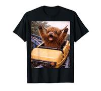 Funny Highland Cow Roller Coaster Meme Silly Graphic T-Shirt