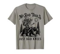 Funny Hiking Camping Outdoors, No Bad Trails Just Bad Knees T-Shirt