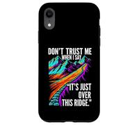 Funny Hiking False Summit Joke Just Over This Ridge Coque pour iPhone XR