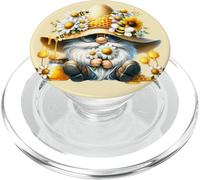 Funny Hippie GNOME with Honey Bees for Spring and Bee Keeper PopSockets PopGrip pour MagSafe