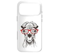 Funny Hipster Nerdy Red Glasses Illustration Camel Lover Coque pour iPhone 17 Pro Max