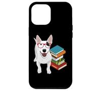 Funny Hipster Read Books Glasses Bull Terrier Lover Coque pour iPhone 12 Pro Max