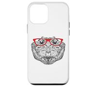 Funny Hipster Red Glasses Art Alligator Crocodile Lover Coque pour iPhone 12 mini