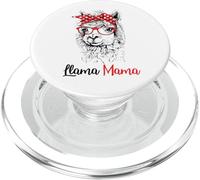 Funny Hipster Red Glasses Llama Mama Llama Mom Lover PopSockets PopGrip pour MagSafe