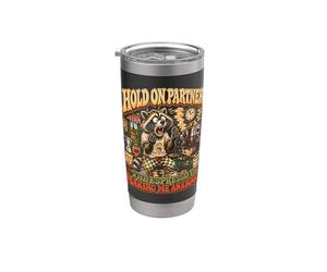 Funny Hold On Partner, l'espresso me rend anxieuse Gobelet isotherme en acier inoxydable double paroi
