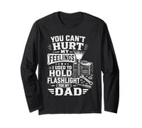 Funny Hold The Flashlight Helper for Dad Père Child Humour Manche Longue