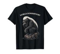 Funny Honey Badger Ratel The Thinker World Domination ? T-Shirt