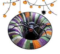 Funny Horror Area Mat - Round Halloween Rug, Indoor Floor Decor