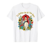 Funny Horse Lover, I'd Rather Be At The Barn T-Shirt Graphique avec Valeur