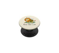 Funny Hose Bee Lion Visual Parody Word Play Animal Pun Meme PopSockets PopGrip Adhésif