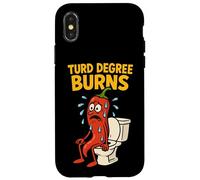 Funny Hot Chili Pepper Spicy Food Turd Poo Pun Toilet Humor Coque pour iPhone X/XS