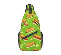 Funny Hot Dog Lover Pattern Sling Bag Randonnée Daypack Crossbody épaule Sac à Dos Voyage Poitrine Pack pour Hommes Femmes