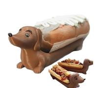Funny Hot Dogs Serving Tray - Unique Snack Platter, Dinner Tray Holder with Food Compartments, Family Gathering Server, Party Appetizer Display, Restaurant Theme Serving Piece for Entertaining Guests