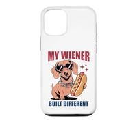 Funny Hotdog Teckel My Wiener Built Different Hot Dog Coque pour iPhone 12/12 Pro